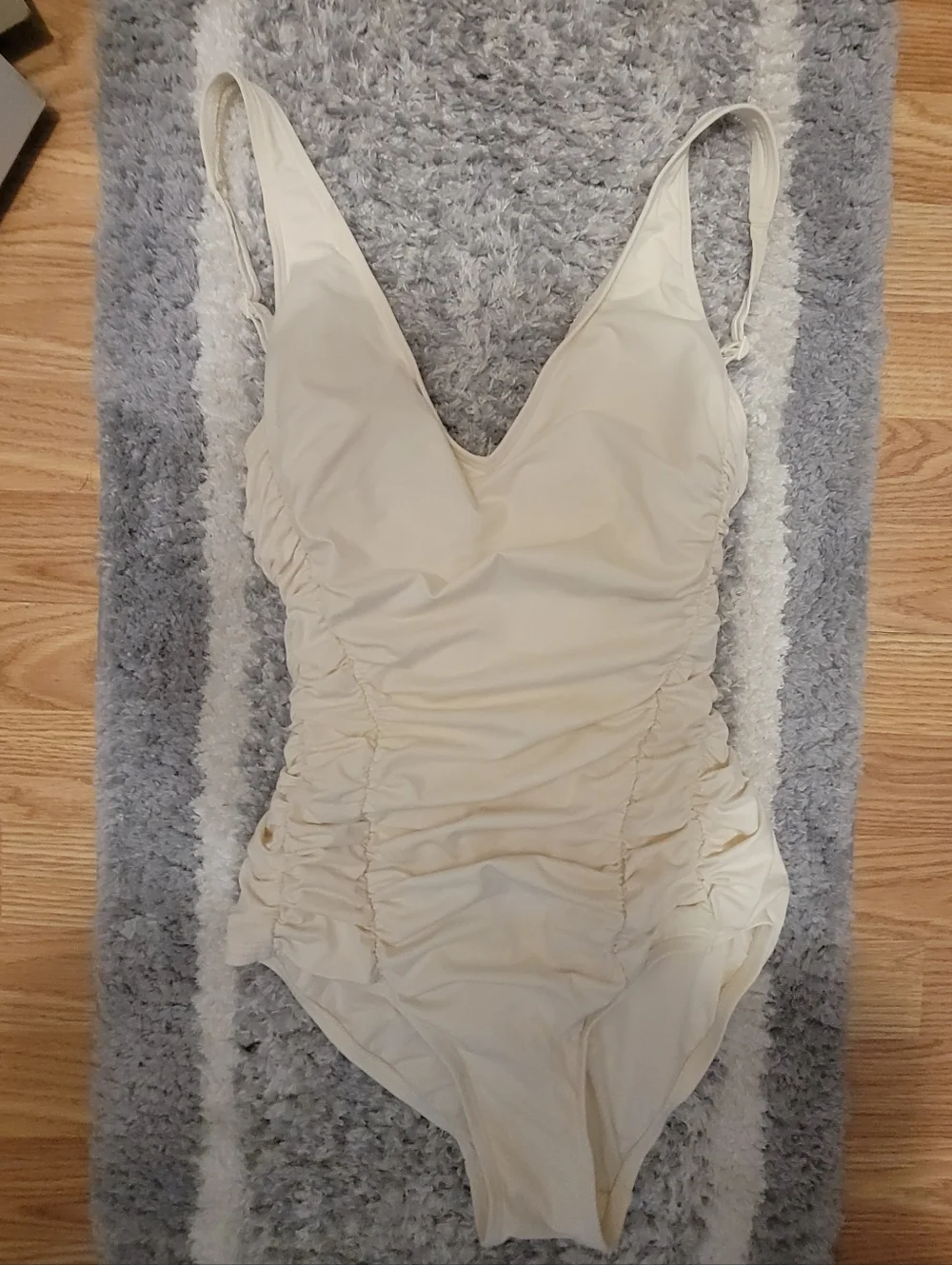 DKNYWomen's Crossover Tummy Control Ruched One-Piece Swimsuit - Picture 3 of 13
